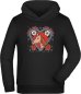 Preview: Horse Hoodie Kids Hooded Sweater - red heart with horse head i137